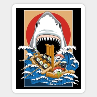 Sushi eater shark attack Magnet